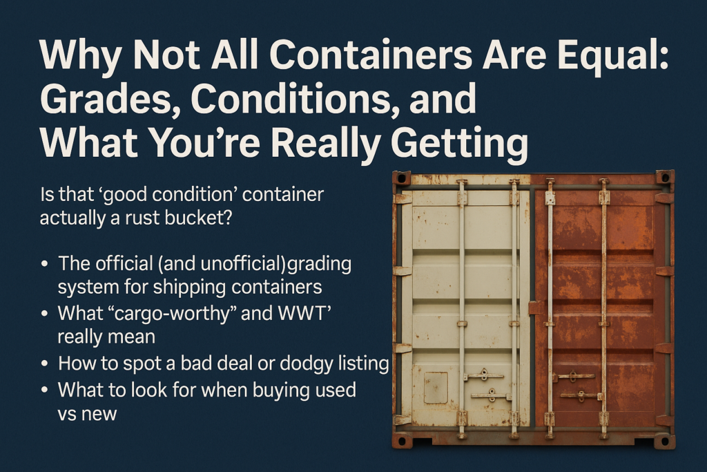 Shipping Container Grades with Cubus Containers