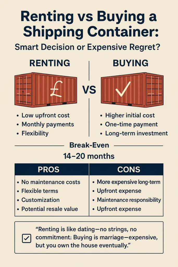 shipping container rental or buying with Cubus Containers