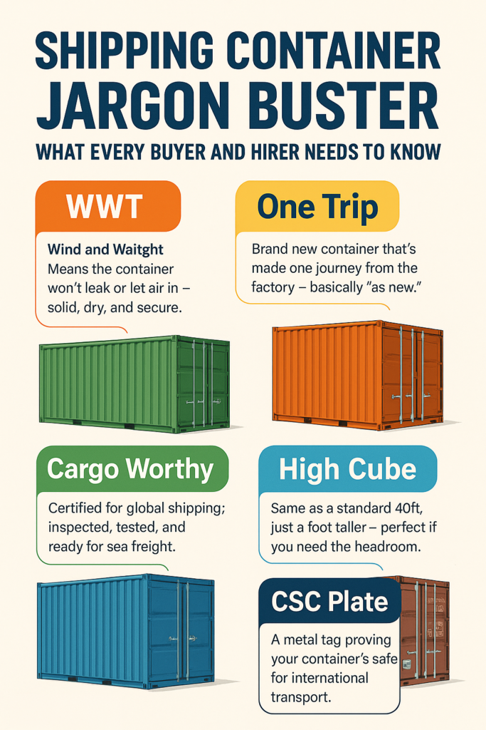 shipping container jargon with Cubus Containers